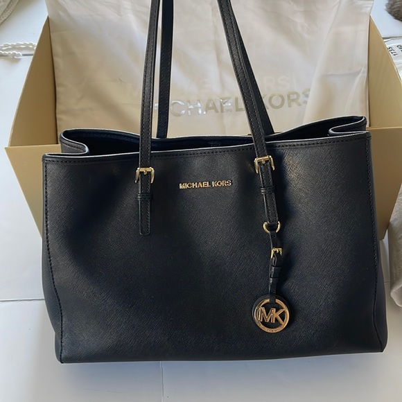 Michael Kors Bags Michael Kors Black Saffiano Leather Laptop Book